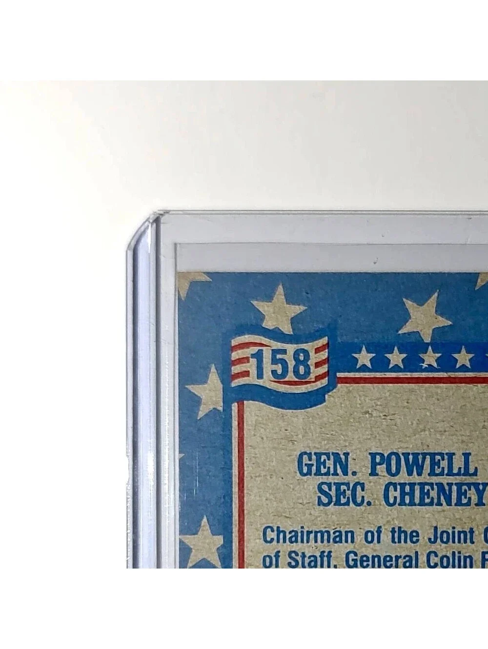 General Powell & Secretary Cheney 1991 Topps Desert Storm #158 - Picture 7 of 10